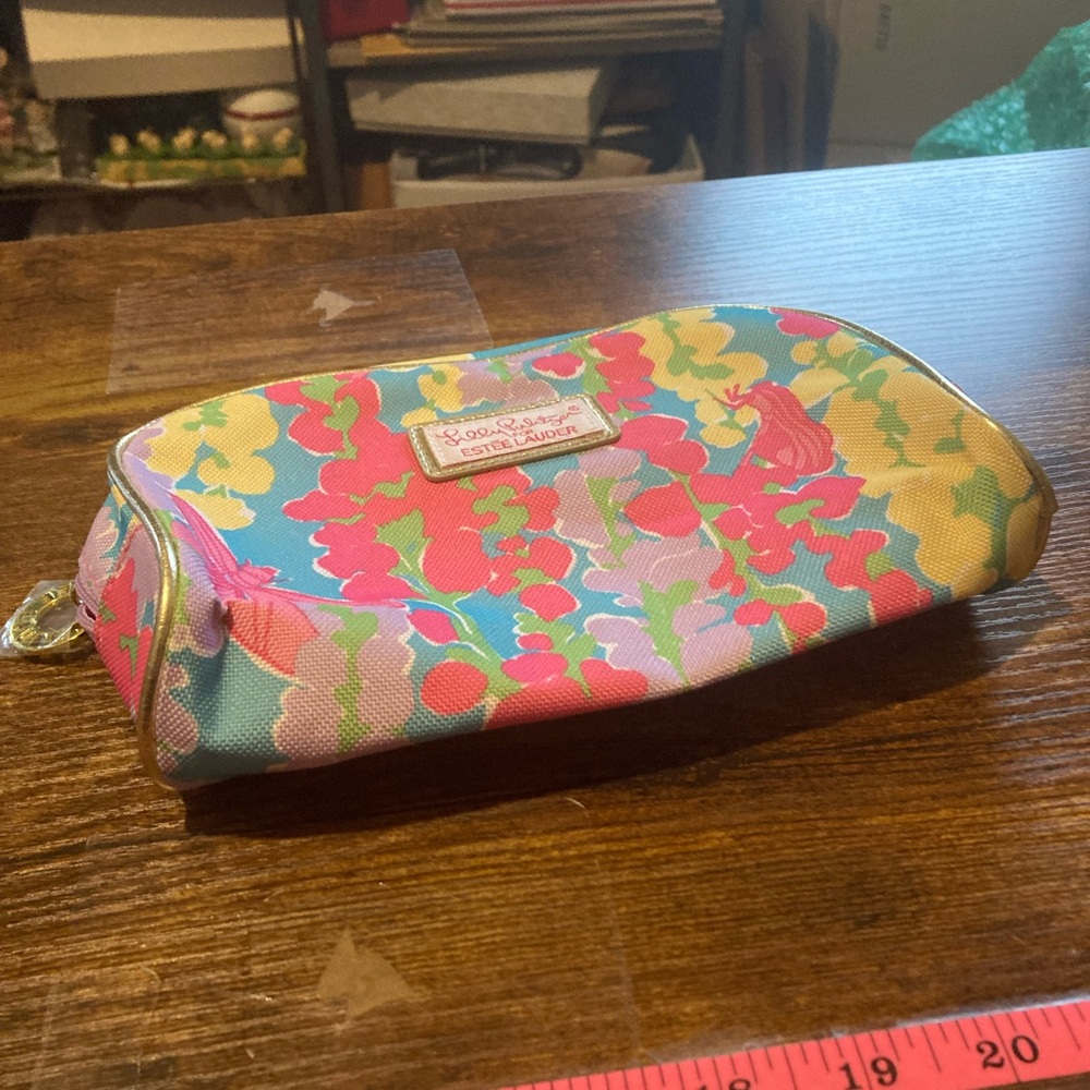 Lilly Pulitzer Estee Lauder empty makeup bag